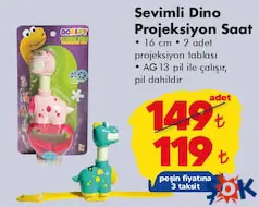 GOKİDY OYUNCAK SEVİMLİ DİNO PROJEKSİYON SAAT indirimli fiyat GOKİDY OYUNCAK SEVİMLİ DİNO PROJEKSİYON SAAT fiyat ve kampanya bilgisi